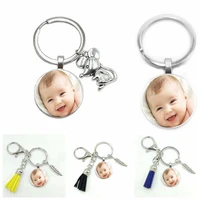 2020 new year of the mouse custom baby parents mother infant grandparents photo tassel keychain logo custom jewelry gift