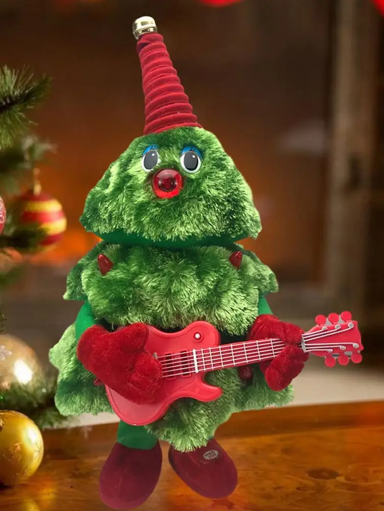 

Christmas Decoration Christmas Tree Doll Battery Powered Cloth Plush Toy Ornament Gift Party Gifts New Year Kids Gifts 23*40cm
