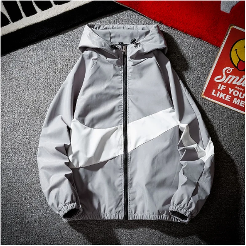 

2021 Spring and Summer Fashion Brand Men's Casual Streetwear Floral Hooded Jacket High Quality Men's Clothing Windbreaker Jacket