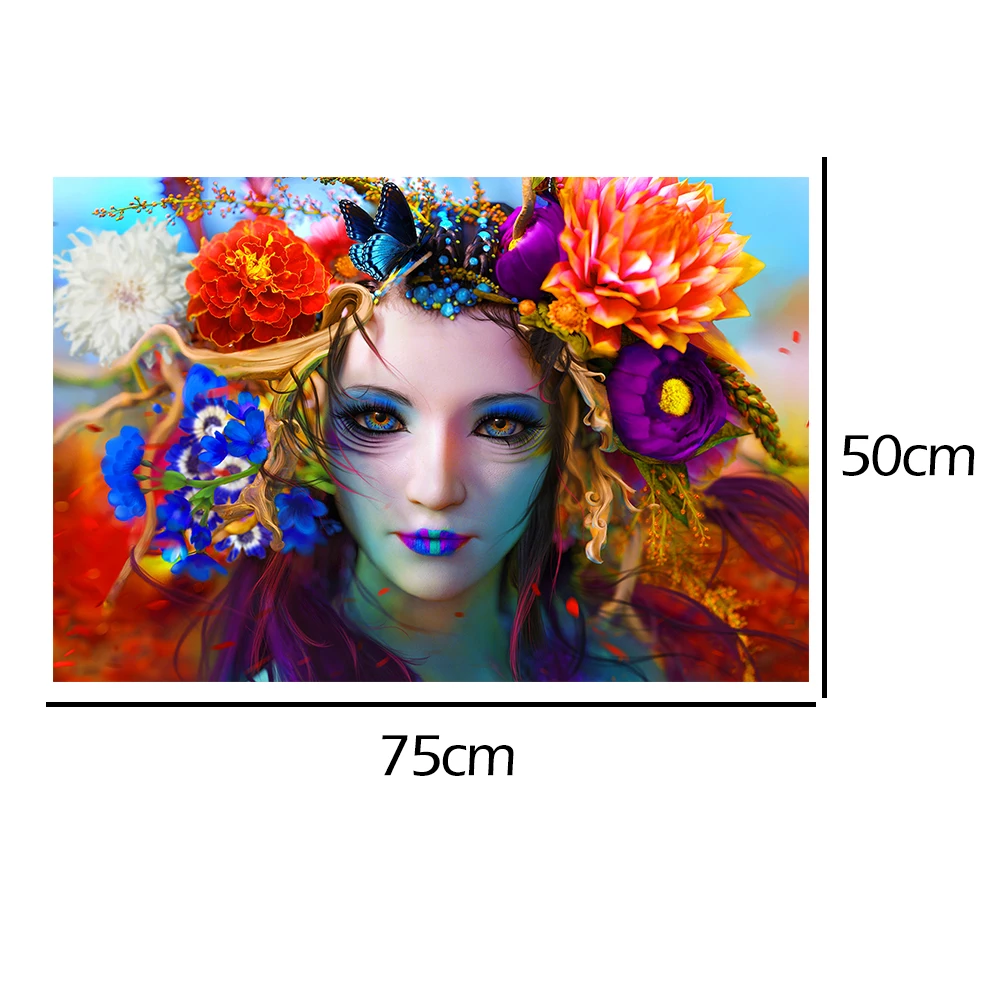 

Funny Paper Jigsaw Puzzles DIY Educational Game Toys Flower Women Adults Kids for Children Early Learning Supplies