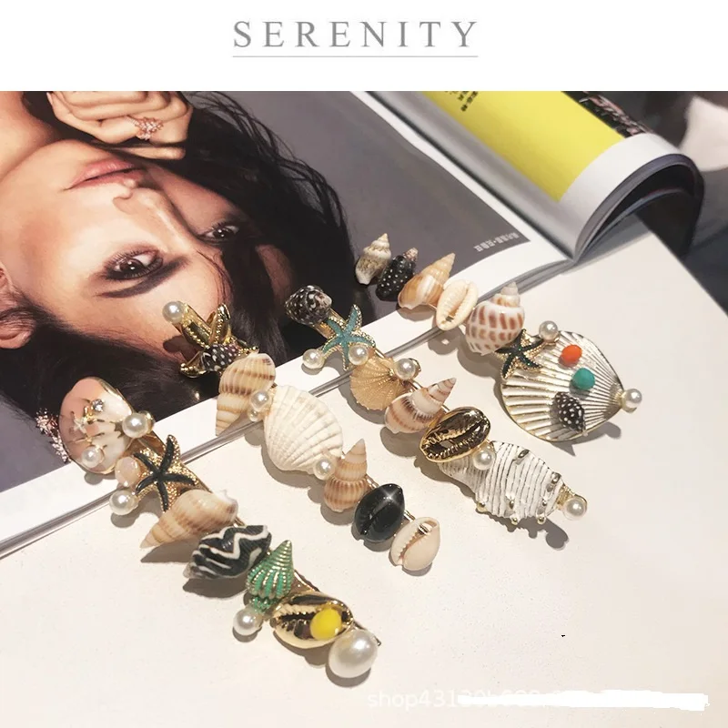 2019/Новинка Сезон лето Пляжная украшения для волос модные подражание жемчужная