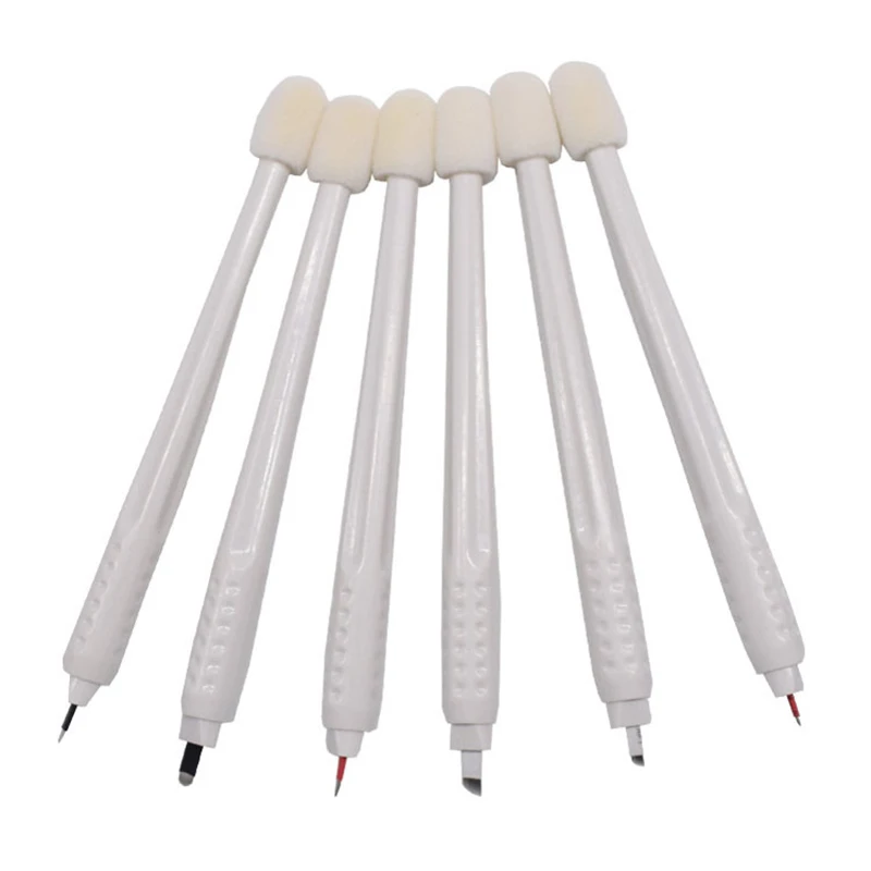 1pc Professional Disposable Microblading Pen with 18U 5R blade for Feather Brows Semi Permanent Makeup 3D Brows HairStrokes