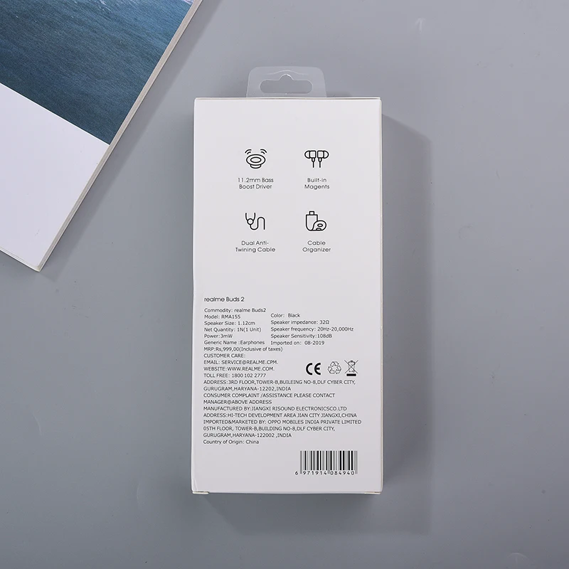 RMA 155 Realme Buds 2 wired-3.5mm Earphones With Mic Earbuds Headphones For 7 6 Pro XT 6S 6i Q3 Q2 GT Neo POCO X3 NFC | Электроника