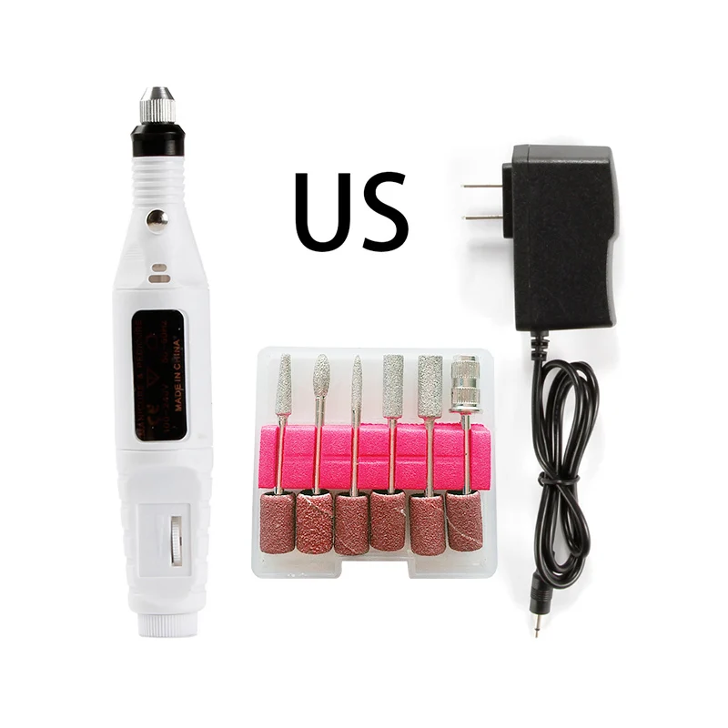 GJ1451WUS Acrylic Nail Drill USB Electric Apparatus for Manicure Gel Cuticle Remover Milling Drill Bits Pedicure Machine Nail Art Cutters - Цвет: GJ1451WUS