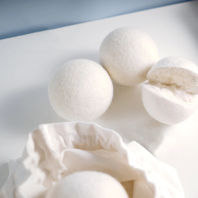 6Pcs/Pack Wool Dryer Balls Reusable Natural Organic Laundry Fabric Softener Ball Machine Laundry Clean Ball for Drying Clothes