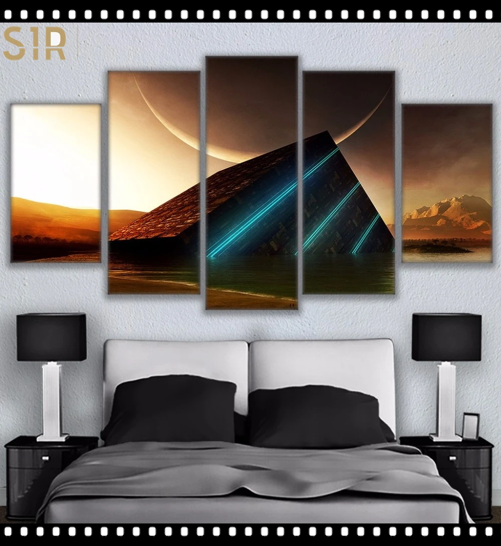 

World Famous Architecture Beauty HD Five Wall Painting Decorative Painting Anime Posters Wall Decor Anime Decor Room Decor