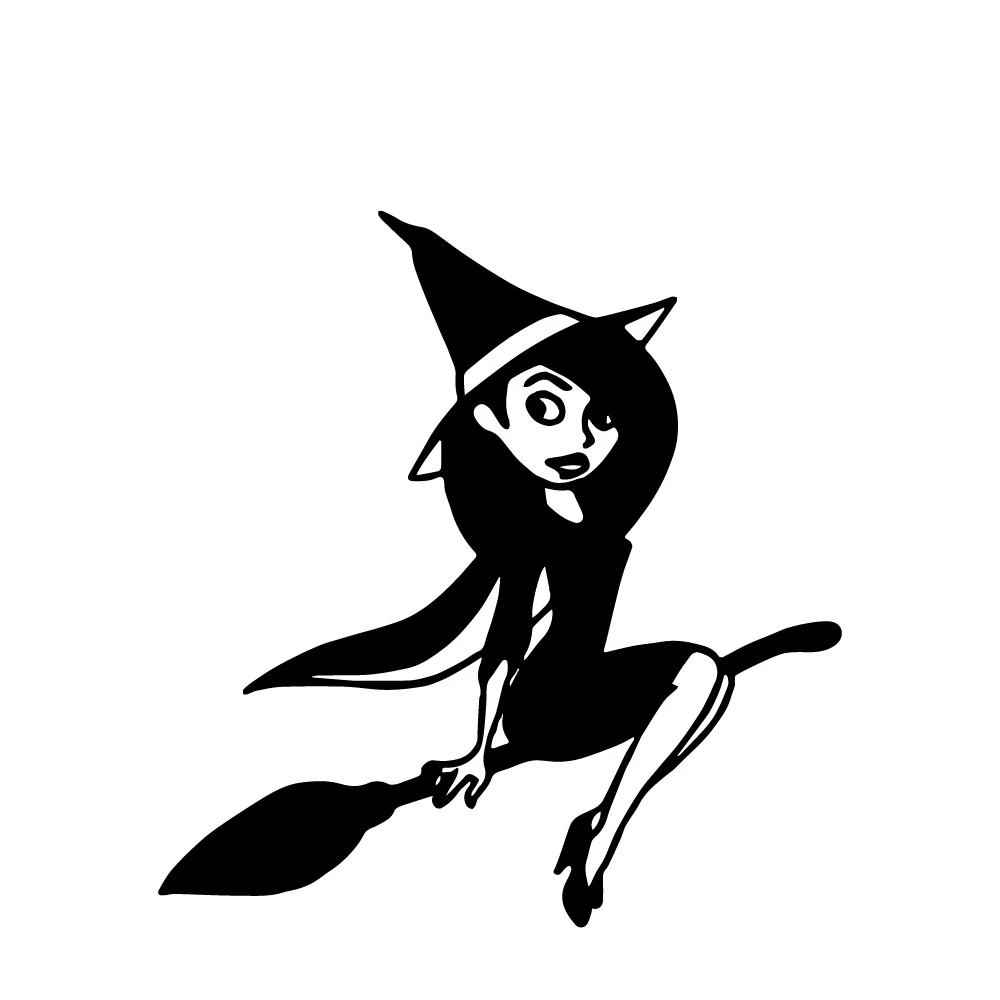 

Car Sticker Cute Witch Decals Fashion Exterior PVC Personalized Body Decoration Accessories Waterproof Sunscreen Stickers
