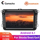 Camecho Android 8,1 автомобильный мультимедийный плеер GPS 2 Din Авто радио для VWVolkswagenGolfPoloPassatb7b6SEATleonSkoda