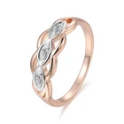 Женское кольцо из розового золота 585 пробы, 6 мм