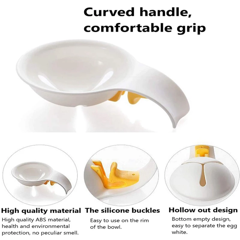 

1Piece Silicon Kitchen Egg Tool White Separator Egg Yolk Separator for Kitchen Accessories