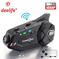 deelife bluetooth moto motorcycle helmet intercom headset for motorbike motor bike action camera headphones communicator