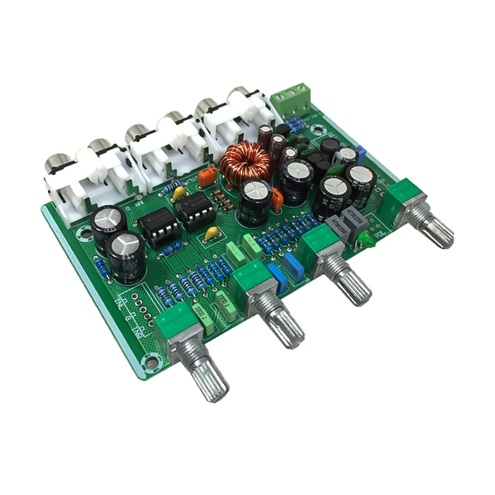 AIYIMA 12V Power Supply Car Tone Amplifier Board Dual Sound Four-Channel Pre-amplifier NE5532 Op AMP With Volume Adjustment | Электроника