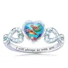 Винтажные модные ювелирные изделия аксессуары для женщин недорогие Хэллоуин кольца с кристаллами черепаха мама и ребенок кольцо с кристаллами в форме сердца
