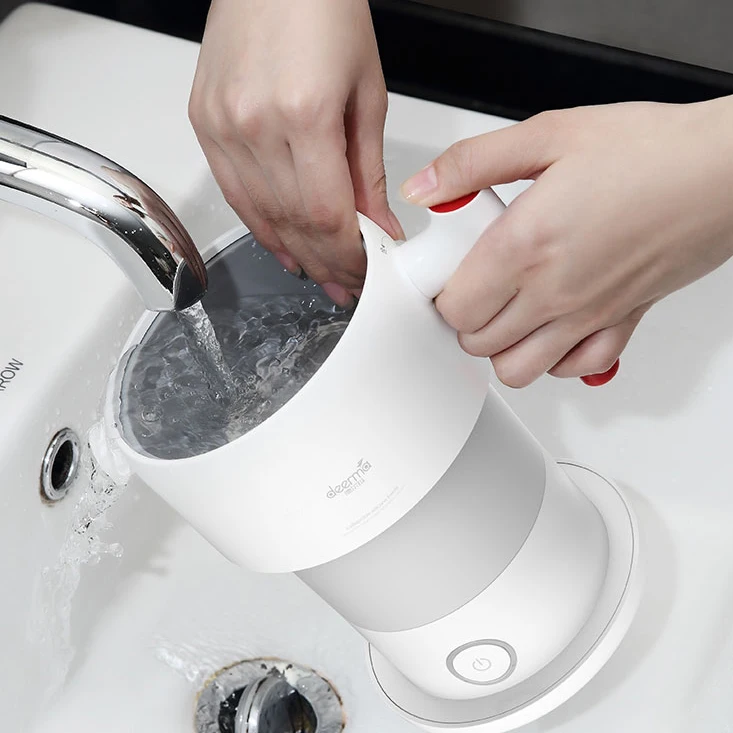 Портативный чайник Xiaomi Deerma складная электрическая колба для Воды 0 6 л