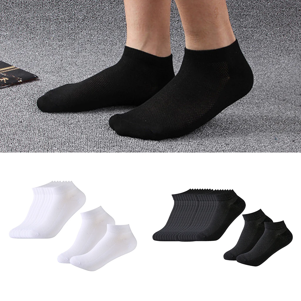 

30x Bulk Mesh Ankle Boat Crew Socks Anti Slip Everyday No Show Socks Jogging