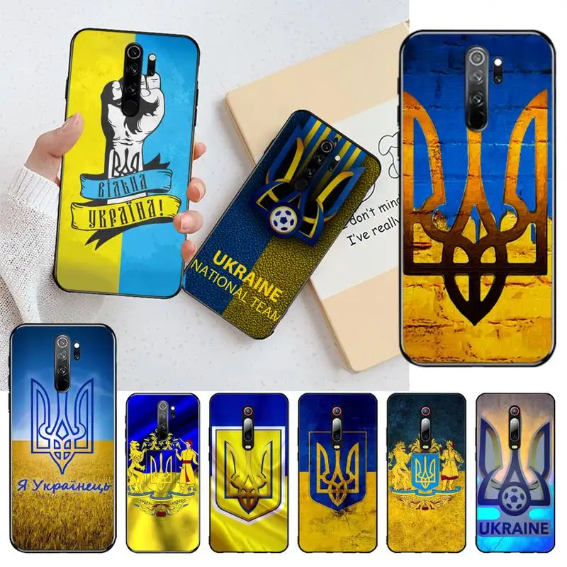 

YJZFDYRM Hot Ukraine flag Phone Case Cover for Redmi Note 9 8 8T 8A 7 6 6A Go Pro Max Redmi 9 K20
