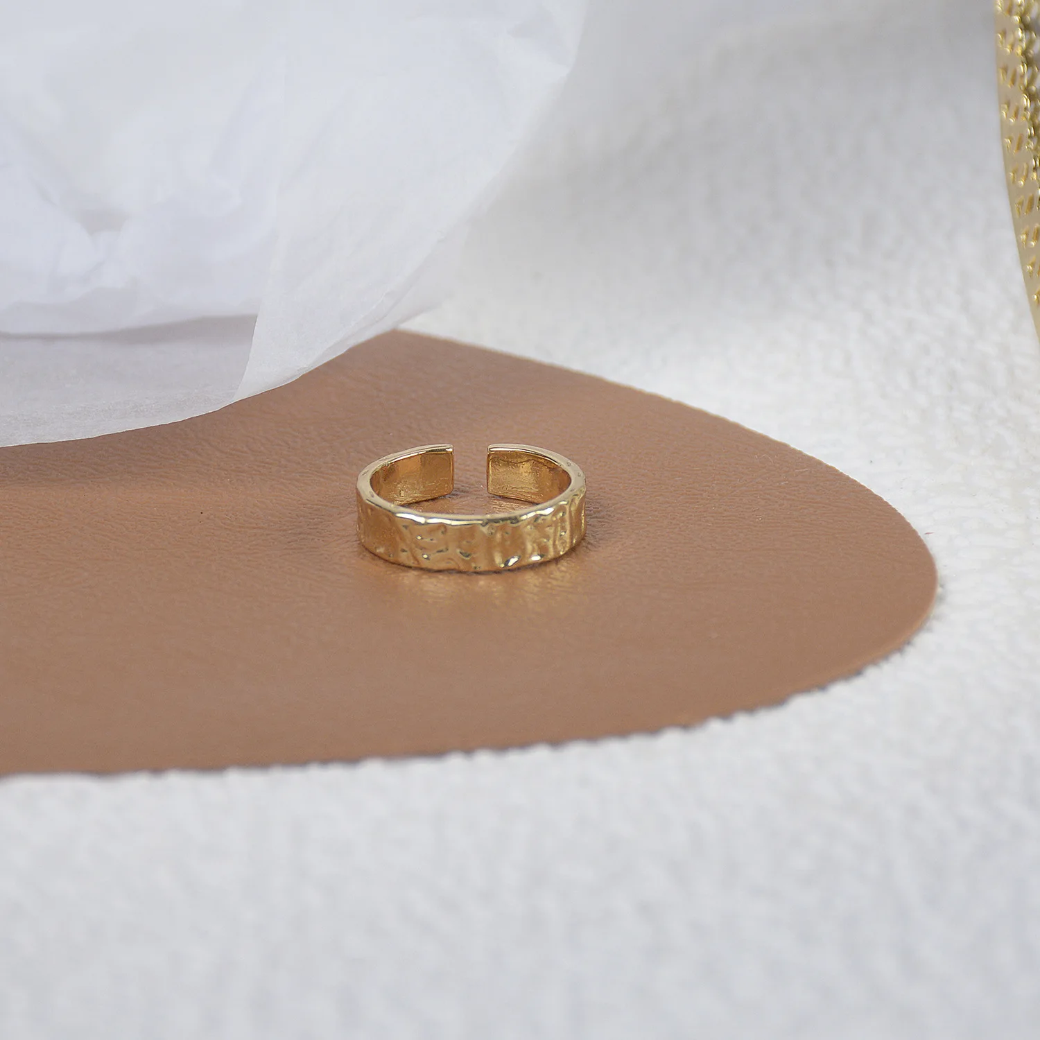 

Delicate Jewelry 14K Gold Plated Adjustable Rings for Women Simple Style Engagement Rings Set