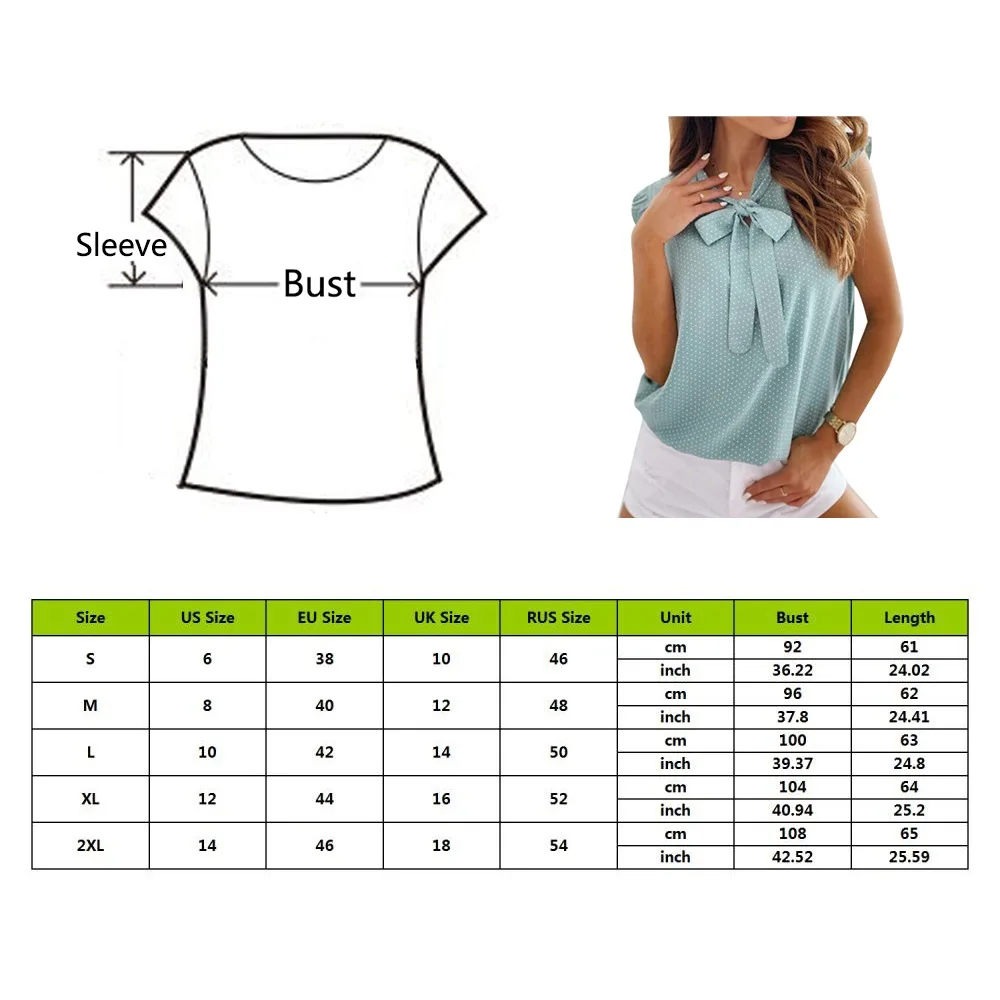 

Blouses Short Sleeves Shirt Summer Bow Lace Up Polka Dot Female Ruffle Pullover Vintage Blusa Muyogrt shirts womens sexy tops