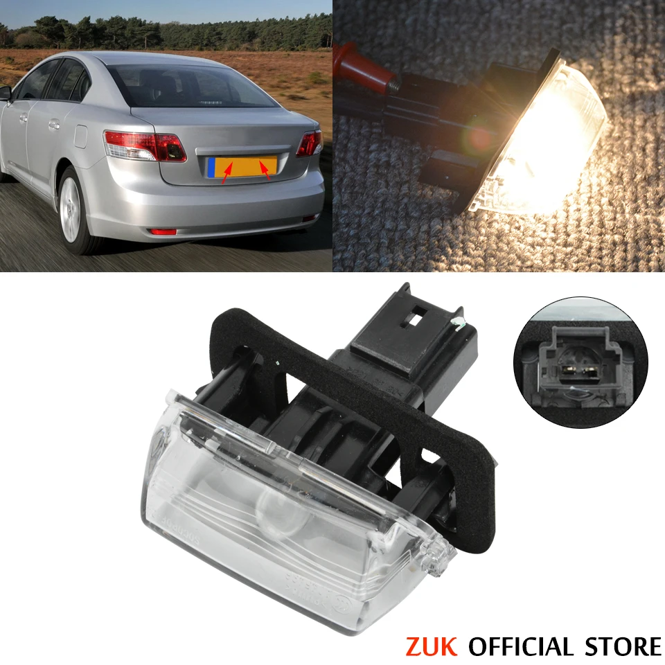ZUK задняя подсветка номерного знака Лампа для TOYOTA AVENSIS VERSO E'Z YARIS LEVIN CAMRY COROLLA AURIS