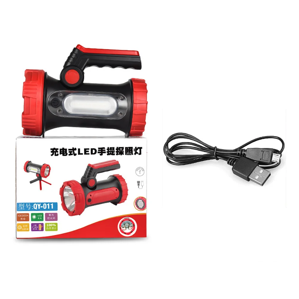 

LED Flashlight Foldable Torch Light with Tripod USB Waterproof Camping Lantern Outdoor Handheld Searchlight Emergency Lamp