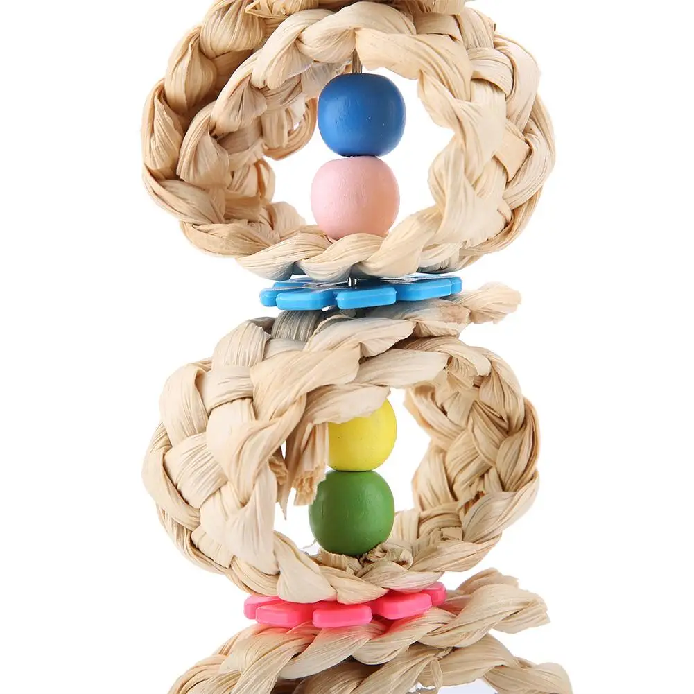 Канат для попугаев висячая плетеная веревка жевания окуня клетка птиц Cockatiel