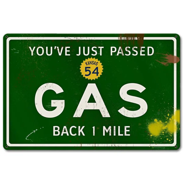 

Gas Grunge Road - 20x30cm Metal Sign