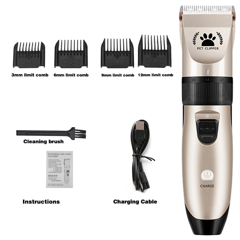 

USB Rechargeable Pet Dog Hair Trimmer Portable Pet Grooming Clippers Shaver Scissor Professional Dog Hair Trimmer