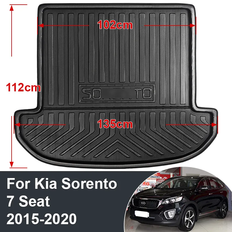 Коврик для груза подкладка багажника задний напольный поднос KIA Sorento 7 местный 2015