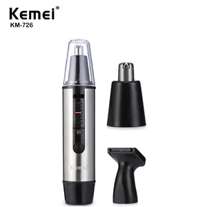 Kemei-726 2 In 1 Rechargeable Nose Hair Trimmer 220-240V Electric Women Washable Beard Hair Shaver Nose Hair Clipper Men Haircut Kemei-726 2 In 1 Rechargeable Nose Hair Trimmer 220-240V Electric Women Washable Beard Hair Shaver Nose Hair Clipper Men Haircut