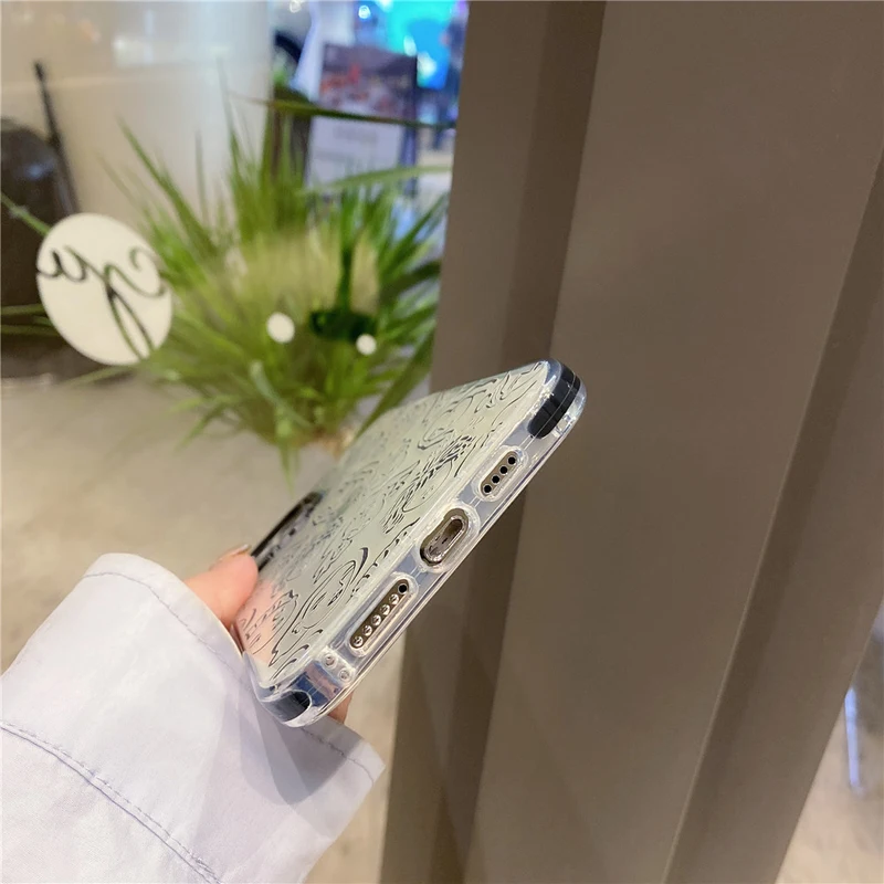 

Funny Line Face Phone Case For iPhone 11 12 Pro Max 7 8 Plus X XR XS Max Bumper Shockproof Back Cover