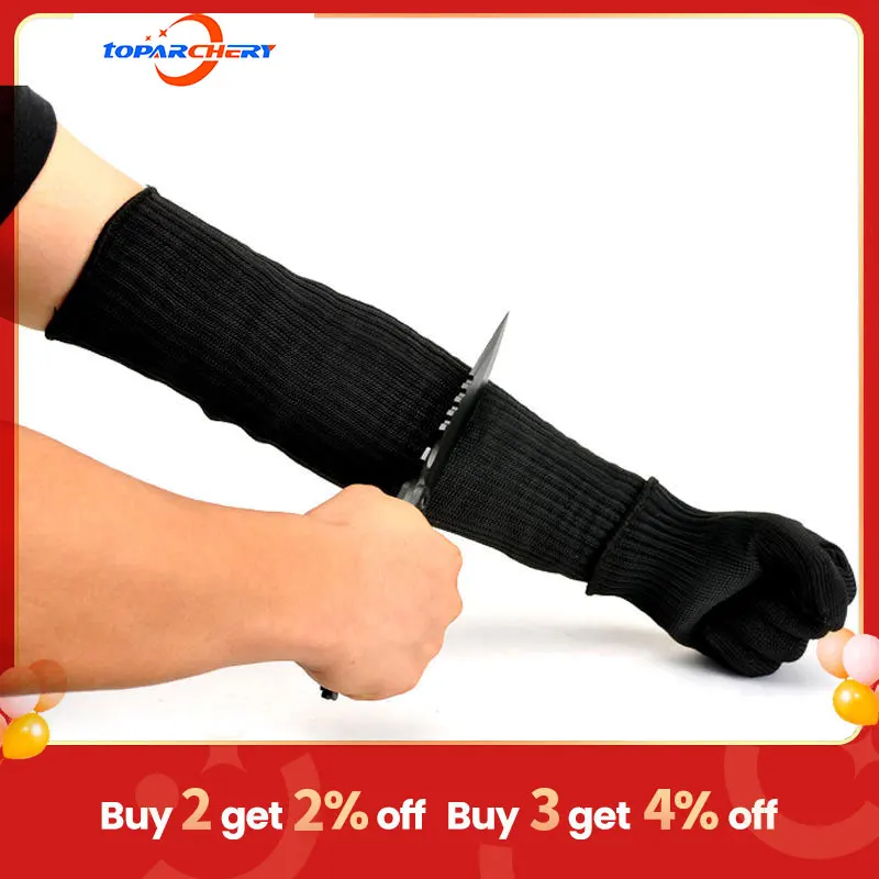 

Arm Protection Sleeve Cut Resitant 40cm Burn Resistant Anti Abrasion Safety Arm Guard for Garden Kitchen Yark Work