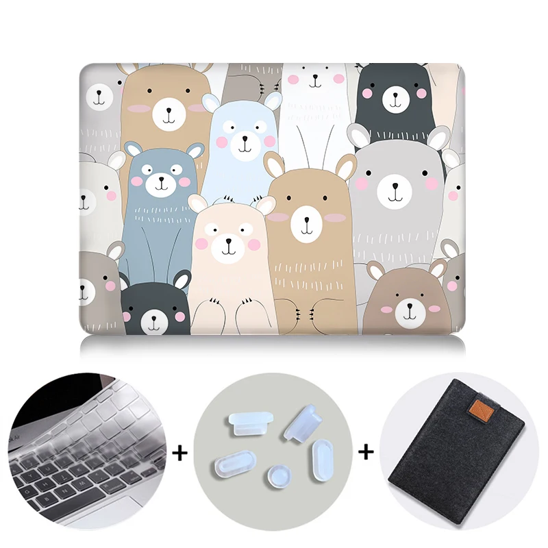Чехол MTT для Macbook Air Pro retina 11, 12, 13, 15 дюймов, сенсорная панель, милый чехол с мультяшными животными для macbook Air 13,3, чехол для ноутбука - Цвет: MB11