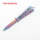 Тренировочный нож-бабочка для начинающих, универсальный стальной игровой Мультитул-бабочка с шестью отверстиями, без острых краев