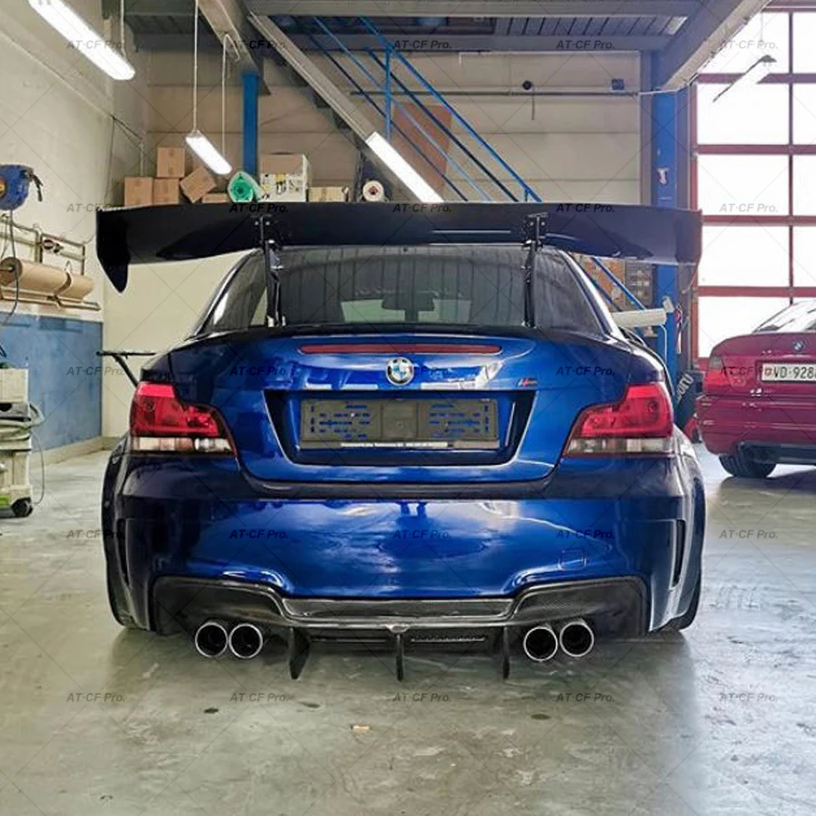 E82 FRP из углеродного волокна диффузор заднего бампера спойлер для BMW 1 серии M Base Coupe