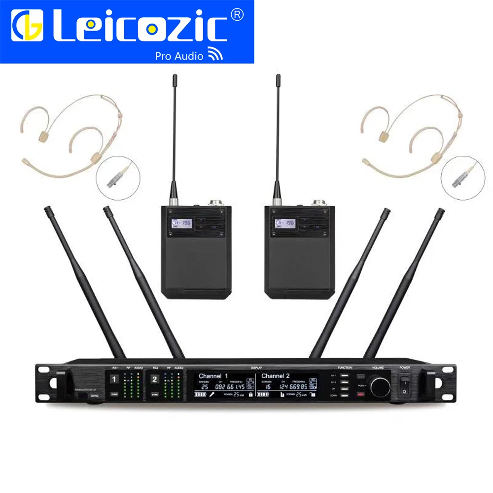 Leicozic AD4D True Diversity беспроводной микрофон UHF сценический цифровой микрофон с отворотом микрофон/гарнитура микрофон/ручной микрофон 645-695 МГц