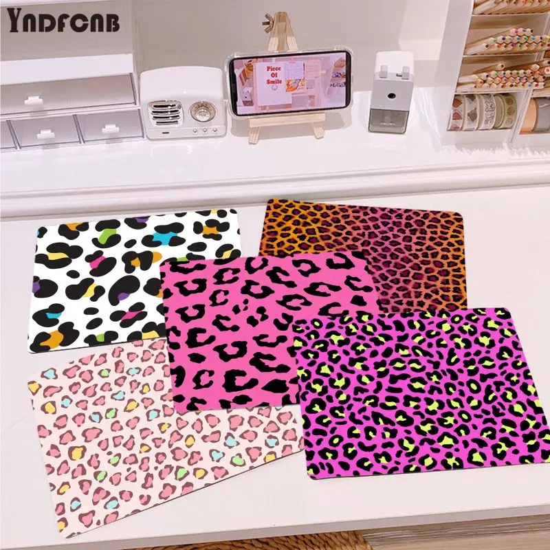 

YNDFCNB Non Slip PC Leopard color print pink DIY Design Pattern Game mousepad Top Selling Wholesale Gaming Pad mouse