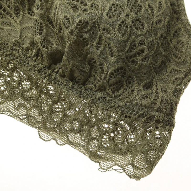 Тонкий хлопковый бюстгальтер без косточек со съемной кружевной вышивкой