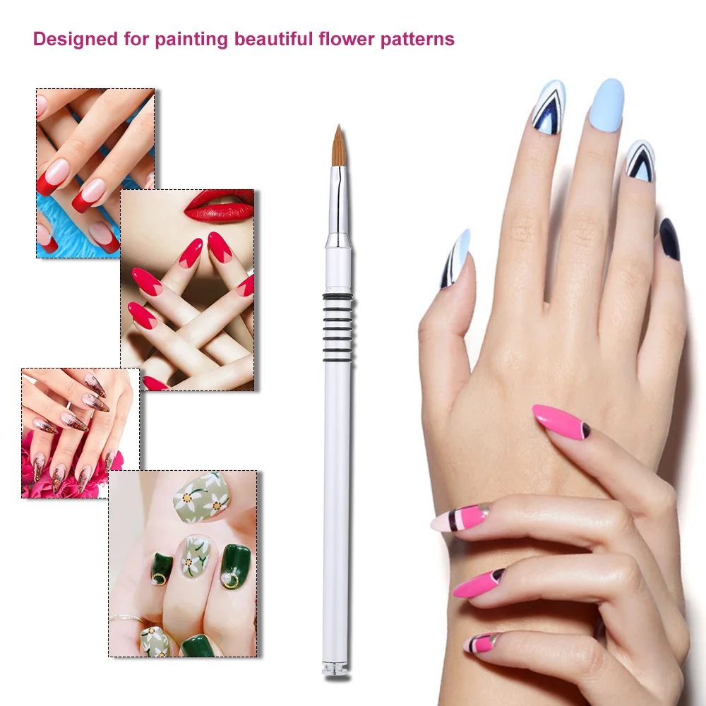 1 шт. кисточка для ногтей ручка металл акриловый УФ гель-удлинитель конструктор