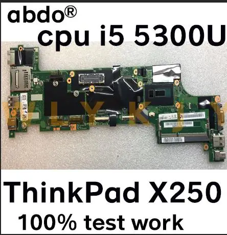 Материнская плата для ноутбука Lenovo Thinkpad X250 VIUX1 процессор i5 5300U 100% тестовая работа