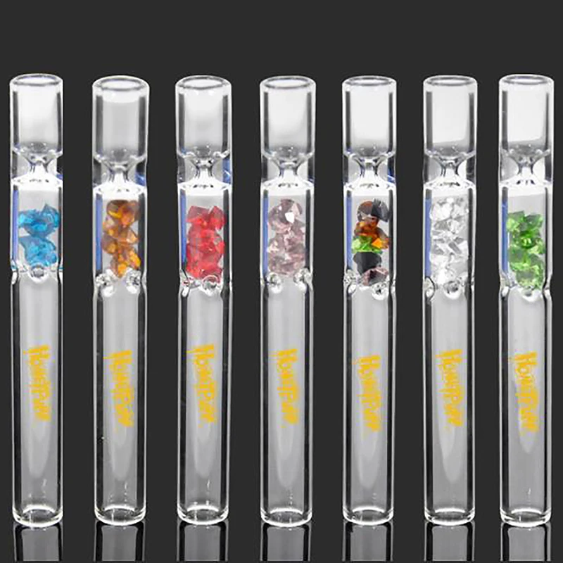 

104MM Glass Tobacco Smoking Pipa Herb Smoke Pipes Accessories Multi-color glass pipe is lightweight and easy to carry and clean
