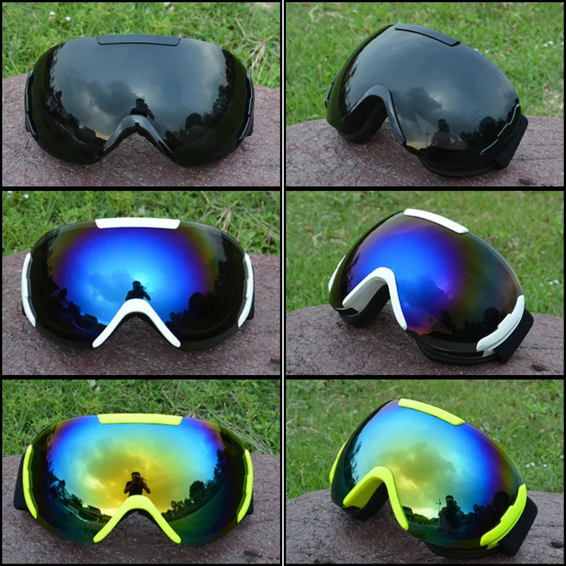 

Ski Goggles Large Spherical Surface Double-layer anti-fog Wind and Snow Goggles Mountaineering Glasses