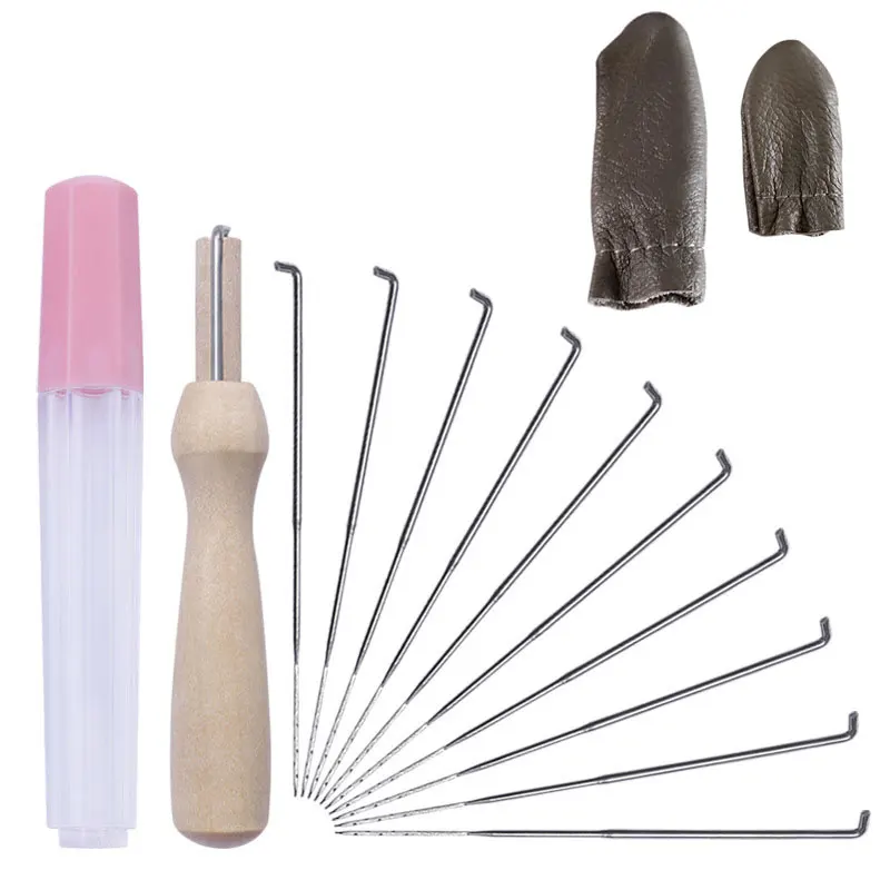 Держатель игл для валния с деревянной ручкой инструмент валения и иглой наборы