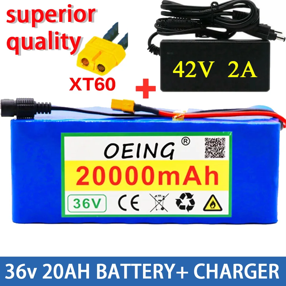 

Аккумулятор литиевый высокой мощности 36 В 10S3P 20 Ач 500 Вт 42 в 18650, 20 Ач