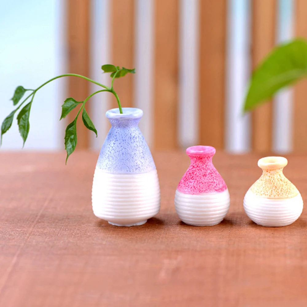 1 шт. полимерная ваза миниатюрный цветочный горшок Маленькая для рта украшение