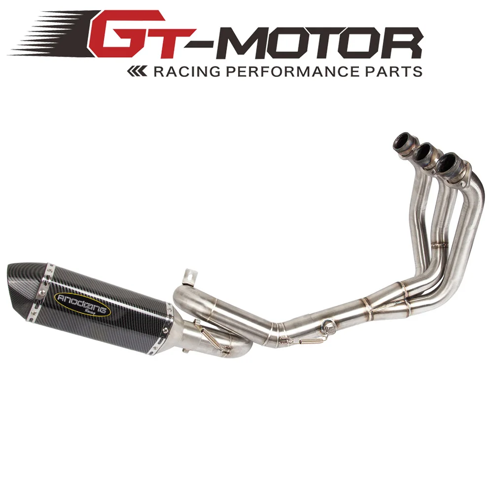 

Мотоциклетная полная выхлопная система, глушитель передней трубы, без трассировщика для YAMAHA MT09 FZ09 Φ 2014 2015-2018 2019 2020 XSR900