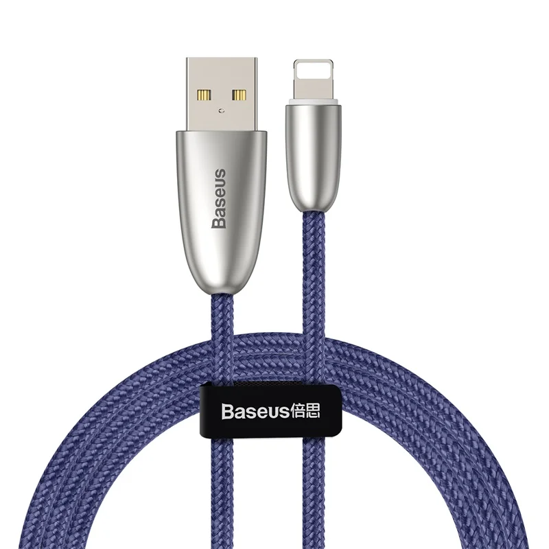 Светодиодный usb-кабель со светом зарядное устройство для iPhone xs max xr x 8 7 6s plus 5s ipad pro Кабель для быстрой зарядки данных для apple lightning Кабель 1 м - Цвет: Синий