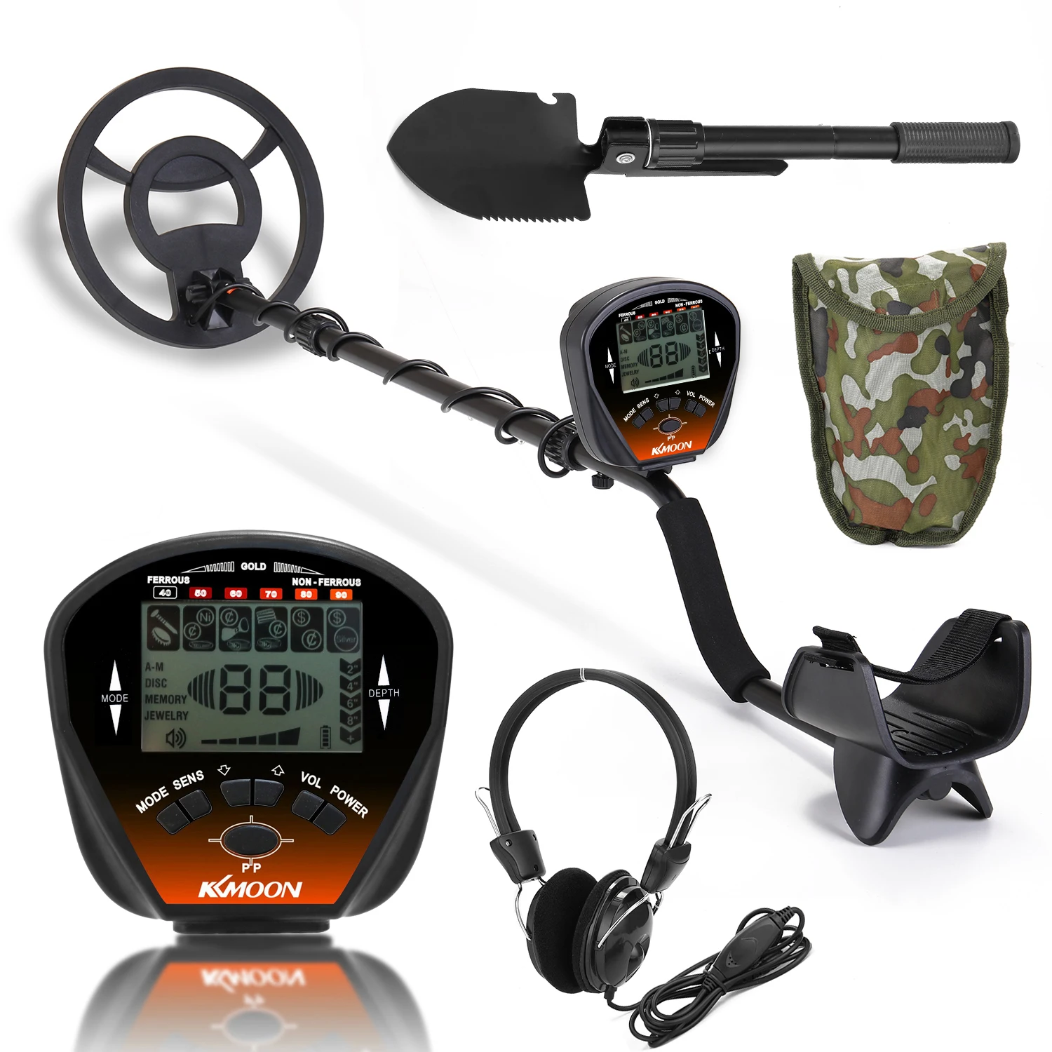 

Портативный подземный металлоискатель KKMOON MD810, Высокочувствительный металлодетектор для золота и драгоценностей