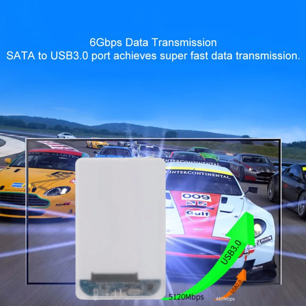 Корпус для жесткого диска Wifi 2,5 дюймов SATA3 to USB3.0 внешний корпус для жесткого диска 6 Гбит/с быстрая передача данных чехол для жесткого диска 3 ТБ
