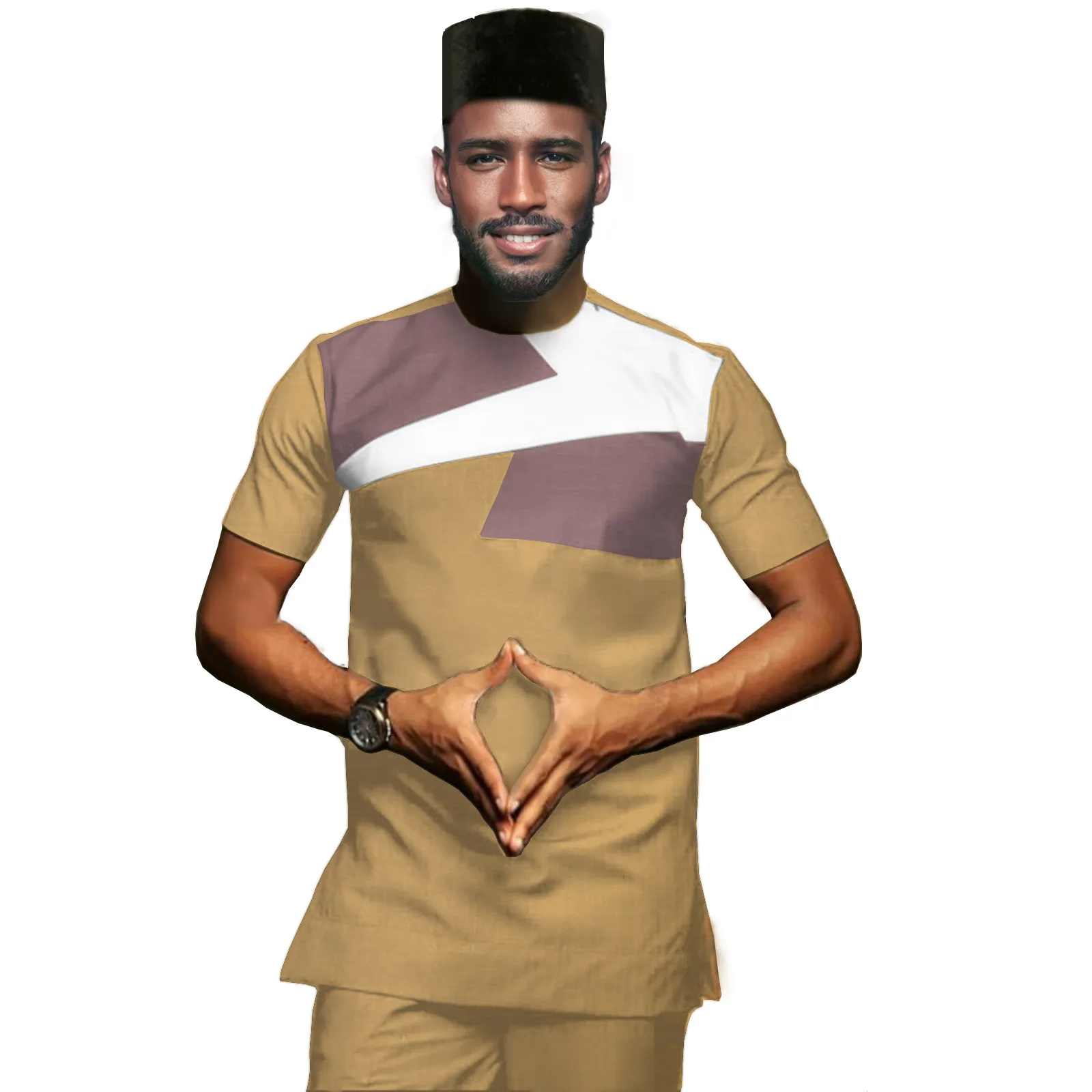 Africa Men's Fashion Dashiki Men Set African Traditional Clothing Men Suit Top+Pants Two-Piece V2116023