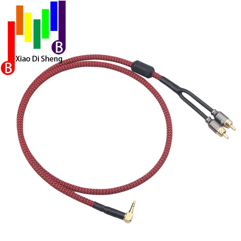 Кабель RCA HiFi стерео 3 5 мм на 2RCA аудио кабель AUX разъем Y сплиттер для усилителей